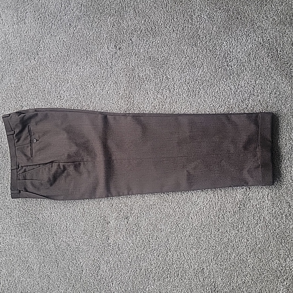 Dior Vintage Men's Classic Dark Brown Wool Dress Pants